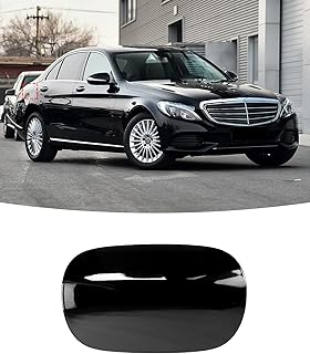Fuel Tank Cover for Mercedes-Benz W205 C300 C400 C43 C450 C63 C200 C250, Fuel Tank Filler Door Cover for Mercedes-Benz C Class C350e C63 AMG 2014-2021 (Black)