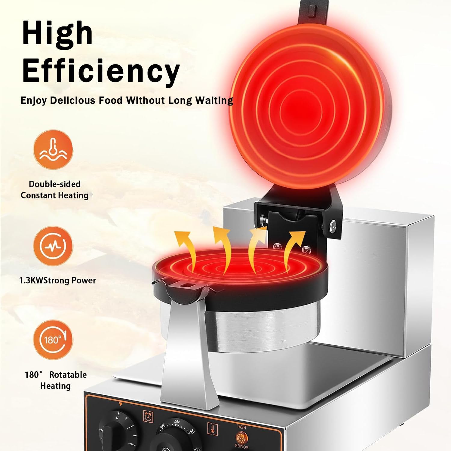 Gelato Panini Press Machine,UFO Hamburger Baker Machine,Ice Cream Sandwich Press Burger Maker,Electric Press Burger Machine with Time & Temp Control for Bakeries,Restaurants Singlehead