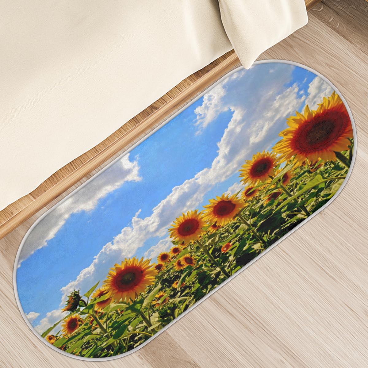 Tapis de sol tournesol jaune TropicalLife 50x120 cm pour chambre et cuisine