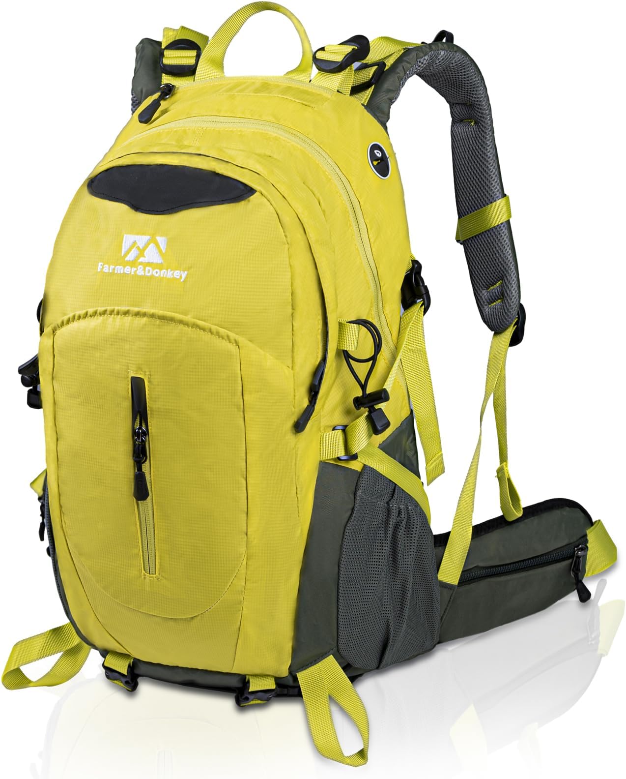 Hiking Backpack, 40L Waterproof Camping Backpack with Packable Back Panel & Rain Cover, Men Women Rucking Backpacking Backpack Outdoor Sport Lightweight Travel Daypack for