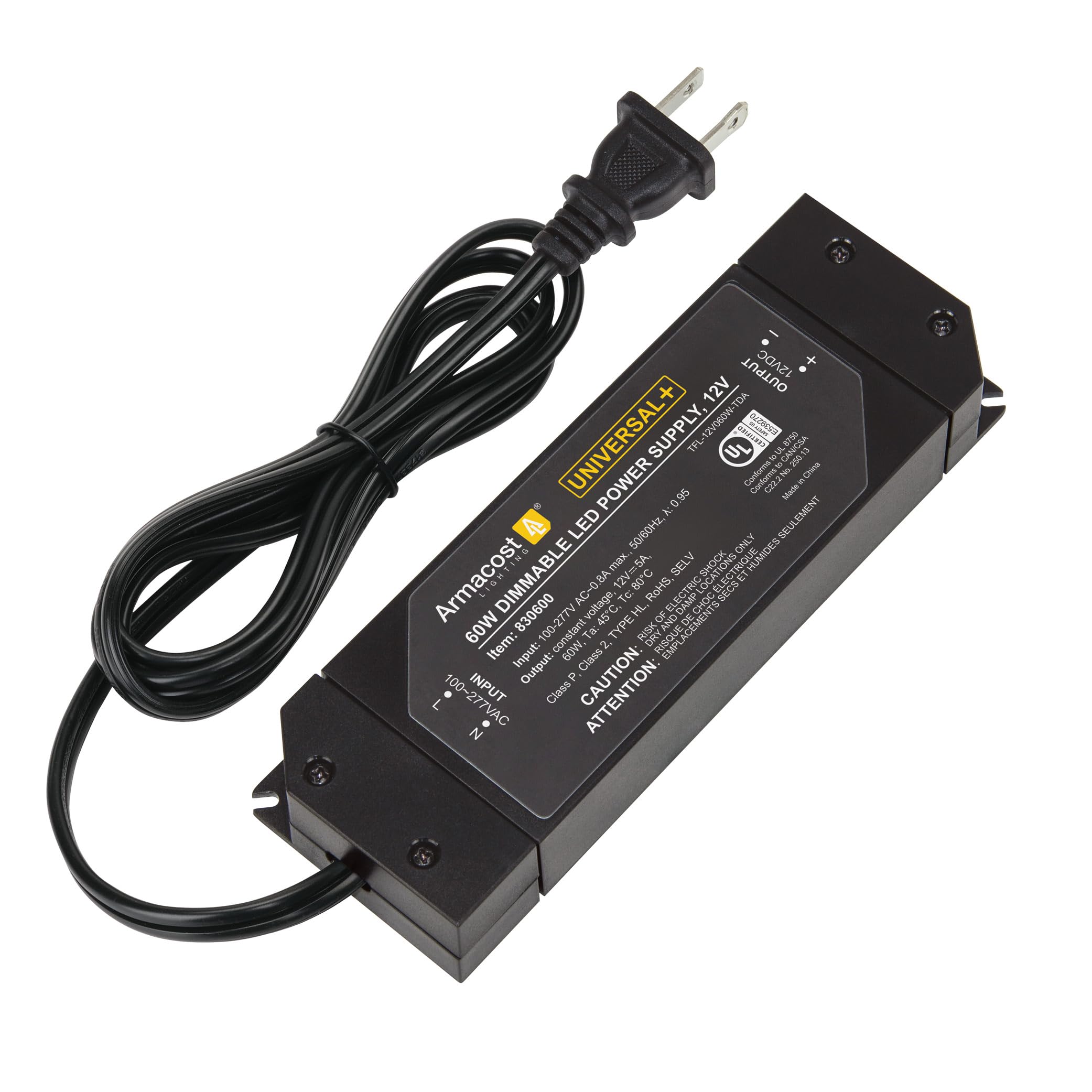 Armacost Lighting 60-Watt Universal+ 12V DC Dimmable LED Driver ELV/MLV/TRIAC 830600