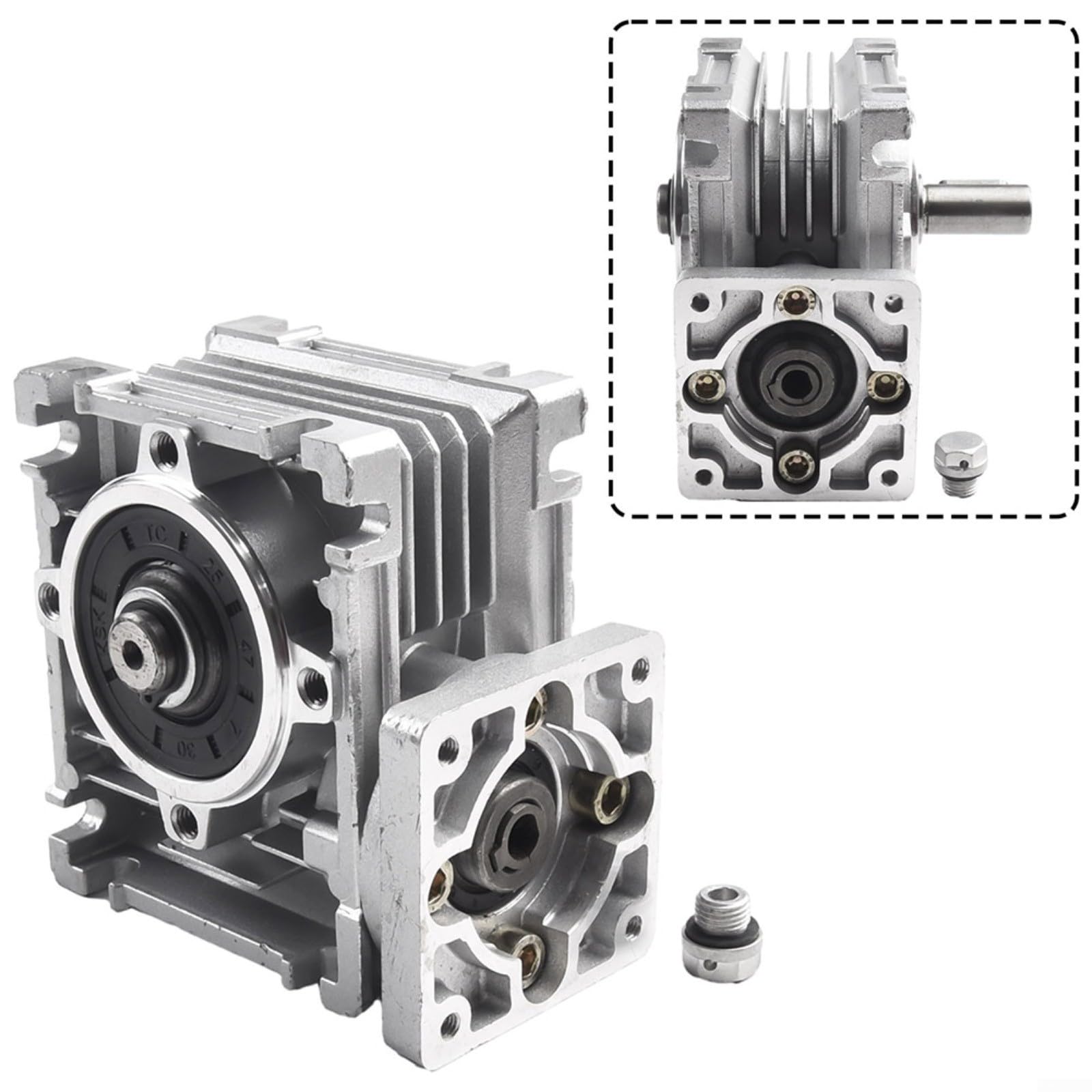 NMRV030 Für Schneckengetriebe Für NEMA 23 Schrittmotor, RV Reduzierer Mit 14Mm Ausgang, Übersetzung 5:1 Bis 80:1, Hohe Drehmomentleistung Für Automatisierung(ratio 50:1)
