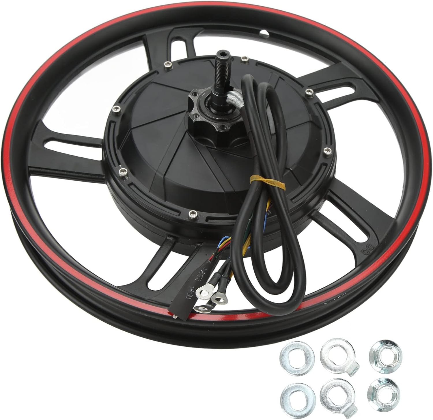 Fat Tire Cycling Hub Motor 16inches Electric Wheel Hub Motor 48‑72V 500W‑3500W Fat Tire Cycling Disc Brake Motor for Electric Scooters Karts