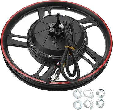 Electric Hub Motor, 16in Fat Tire Wheel Drive Motor 48-72V 500W-3500W Compatible w/Electric Scooters Go Karts, Disc Brake E Bike Motor System