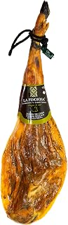 La Finojosa - Schinken aus Weidemast Iberico, 50% Iberische Rasse - Ganzes Stück - 8 bis 8,5 kg - Mindestens 30 Monate Reifezeit - Schinkenkeule - Intensives und Angenehmes Aroma