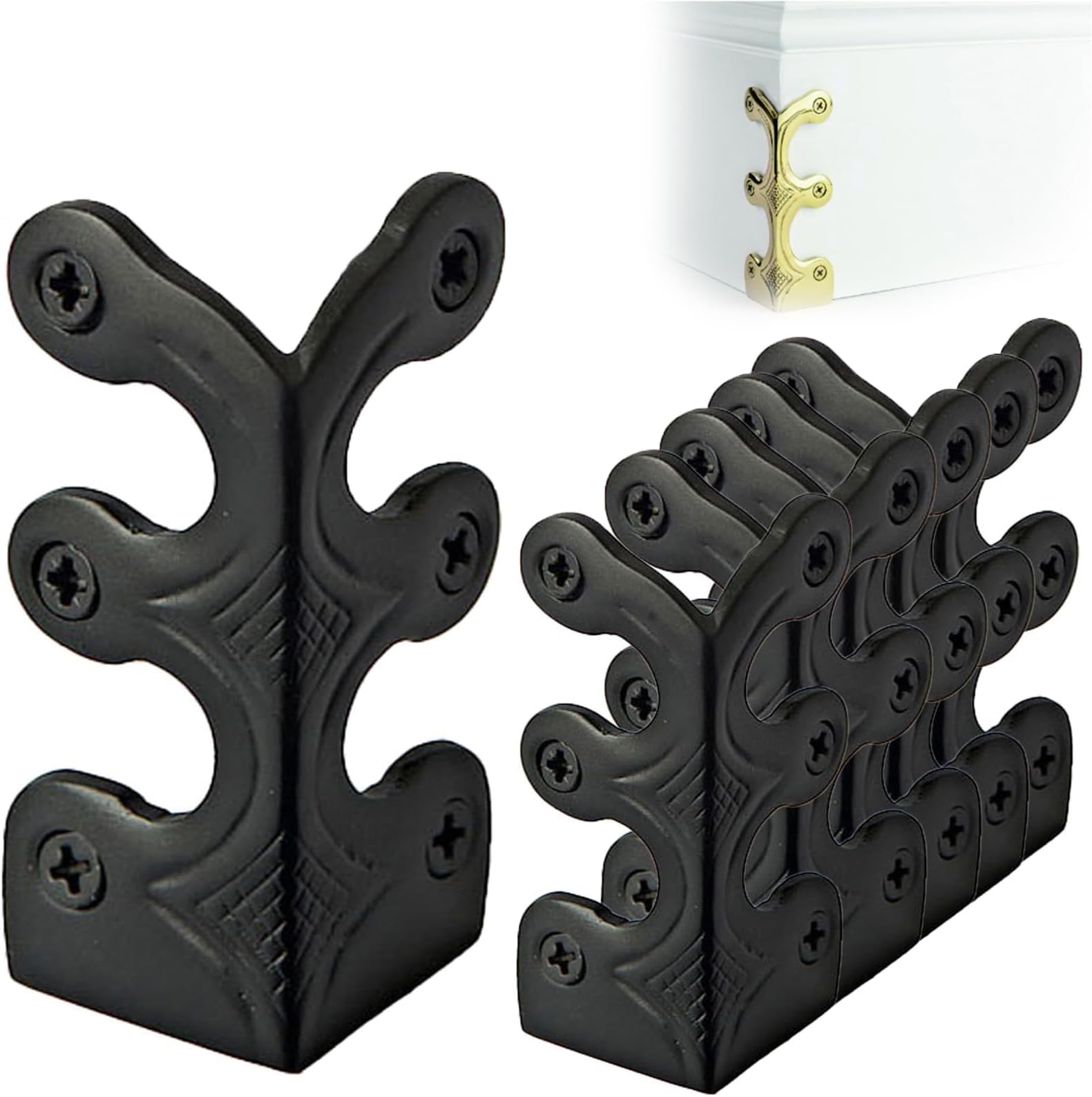 Skiffers Baseboard Corner Protectors, Solid Brass Skirting