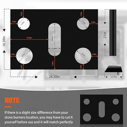 Miniatura 3 de Fundas protectoras de repuesto para estufa de gas, protectores de repuesto para estufa de gas Samsung, revestimientos antiadherentes para horno,