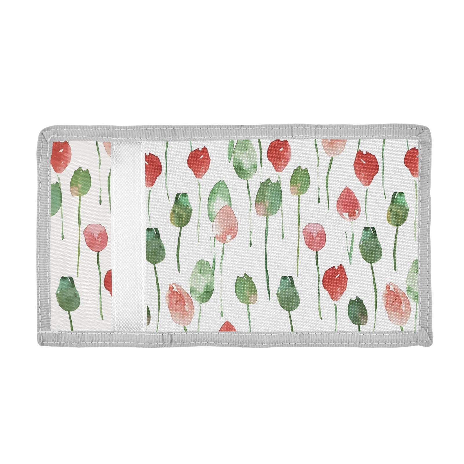 ALAZA Kids Wallets for Boys Girls Toddler Trifold Wallet Children Small Abstract Tulips Watercolor with Zipper Coin Pocket