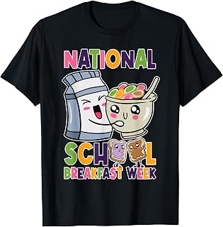 National School Breakfast Week Breakfast Lovers Design T-Shirt