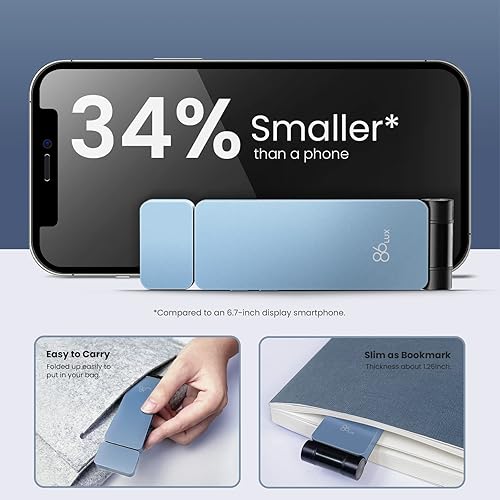 Miniatura 4 de 86lux Luz de lectura, luz de libro recargable para leer en la cama, lámpara LED ultraligera con clip con 3 colores ámbar y atenuación continua para