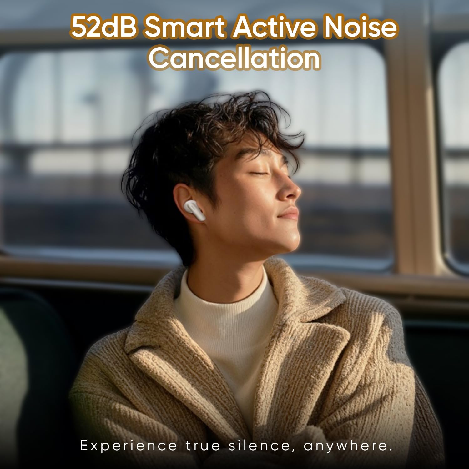 realme Buds Air 7 Cuffie wireless, Driver Deep Bass da 12,4 mm, Cancellazione attiva del rumore smart fino a 52 dB, Spegni il rumore, accendi la musica, Oro