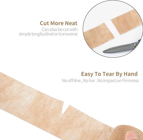 Miniatura 6 de Vendaje autoadhesivo de 4 pulgadas, 5 yardas, vendajes cohesivos para mascotas, cinta no tejida, adherente para perros, gatos, caballos, aves,