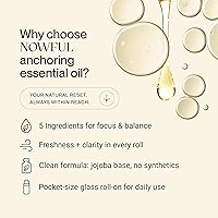 Vista 3 de Aceite esencial de anclaje roll-on para concentración, energía y alivio del estrés, despierta los sentidos con mezcla de aceites esenciales de menta