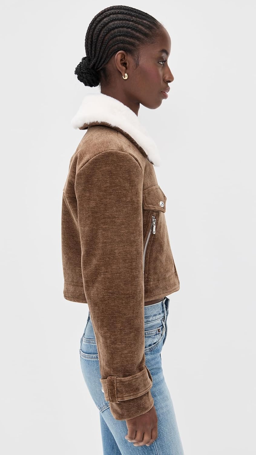 Avec Les Filles Women's Wide Sleeve Corduroy Bomber - Image 5