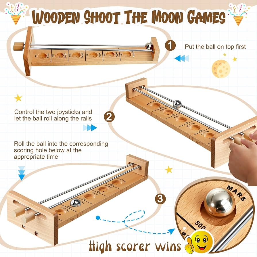 Amazon.com: Deekin 2 Set Desktop Shoot The Moon Game Table