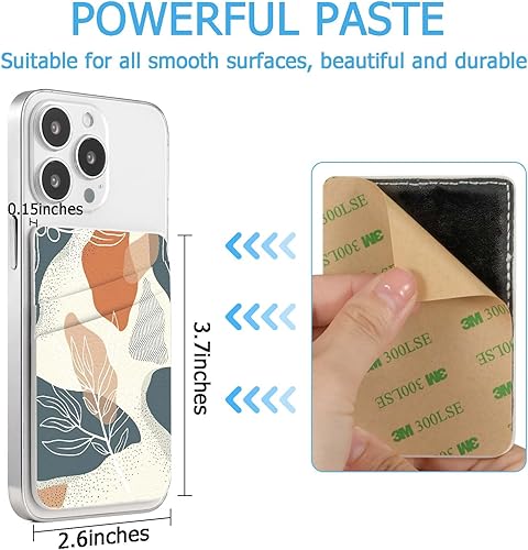 Miniatura 9 de Cartera de cuero para teléfono con tarjetero para teléfono, adhesivo para teléfono con adhesivo, elegante funda para tarjetas de crédito, adecuado
