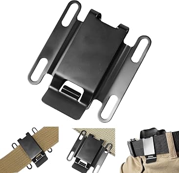 2" Metal Belt Clip Wide Base Holster Attachment, Heavy-Duty IWB Attachment for Concealed Carry, Tactical & EDC Belts Holster/Sheath Mount Made in USA