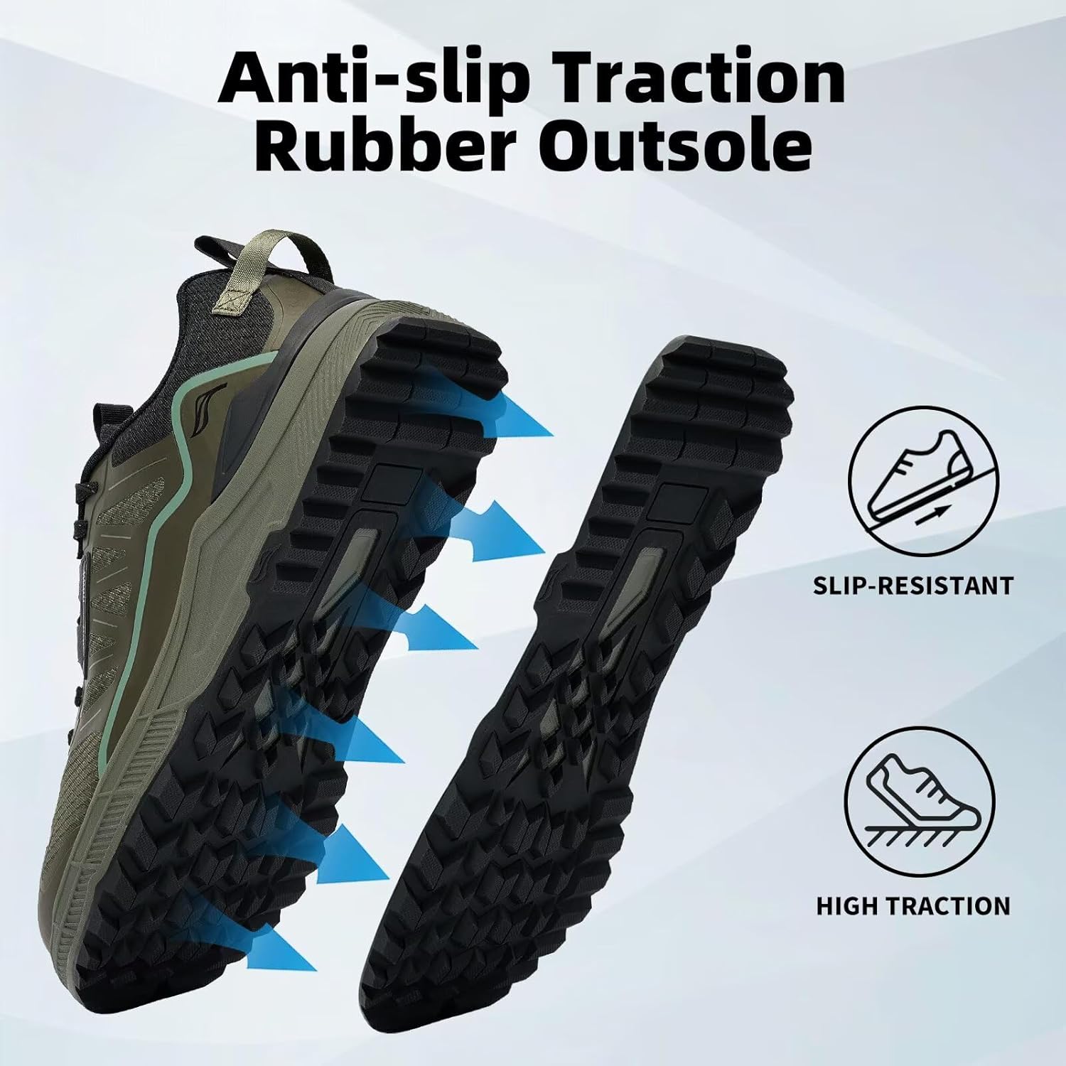 Lamincoa Wide Men's Sneakers Hiking Walking Lightweight Breathable Shoe Non-Slip Outdoor Sports Trail Running Tennis Sneaker - Image 5