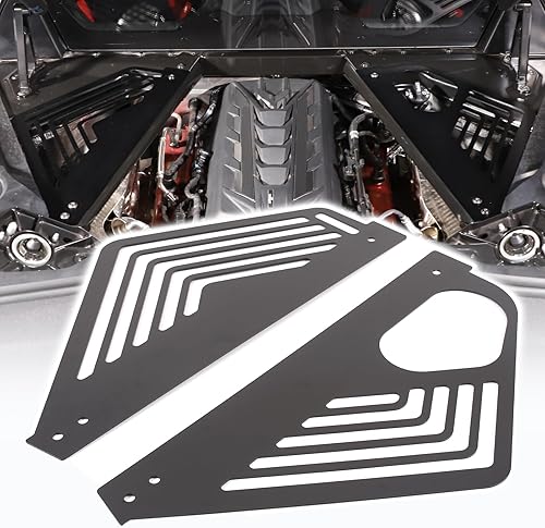 Cubierta de panel de bahía de motor compatible con Chevrolet Corvette C8 2020-2023, cubiertas traseras de aleación de aluminio para motor izquierda