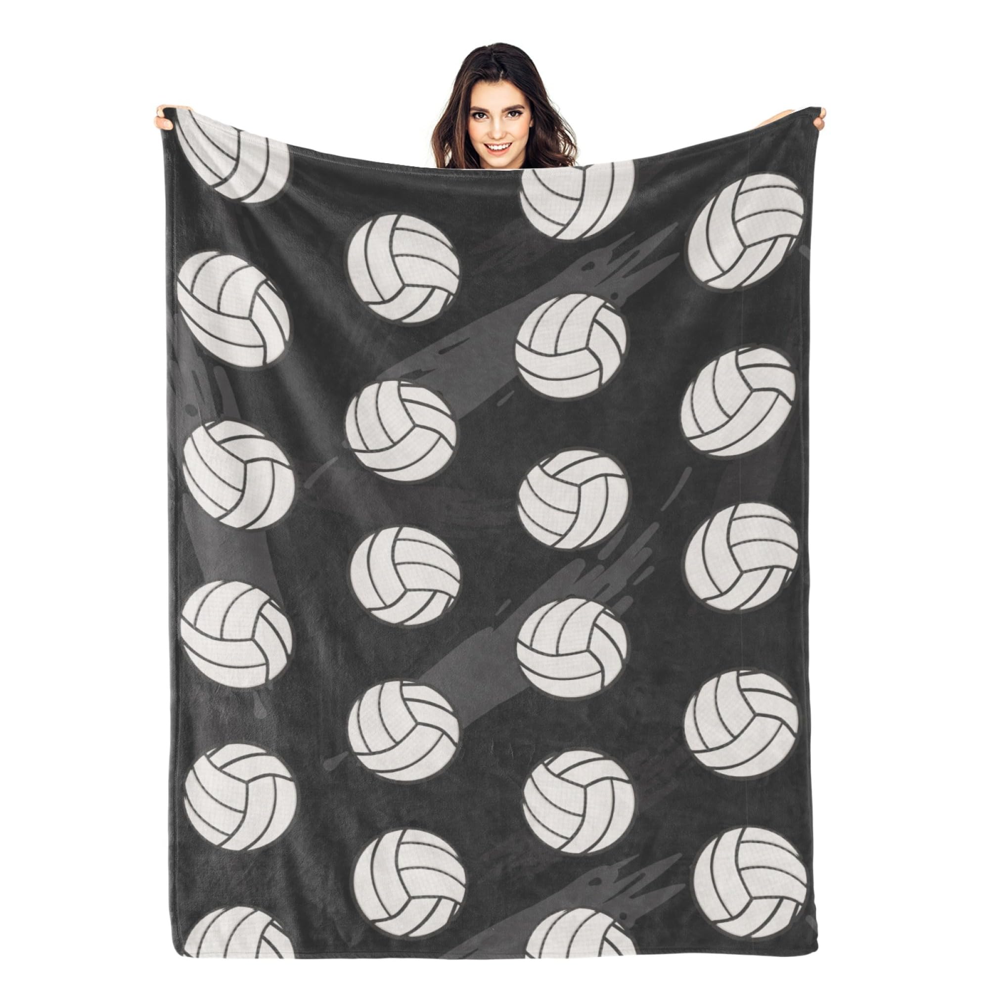 Photo 1 of VIMIE Volleyball Print Throw Blanket