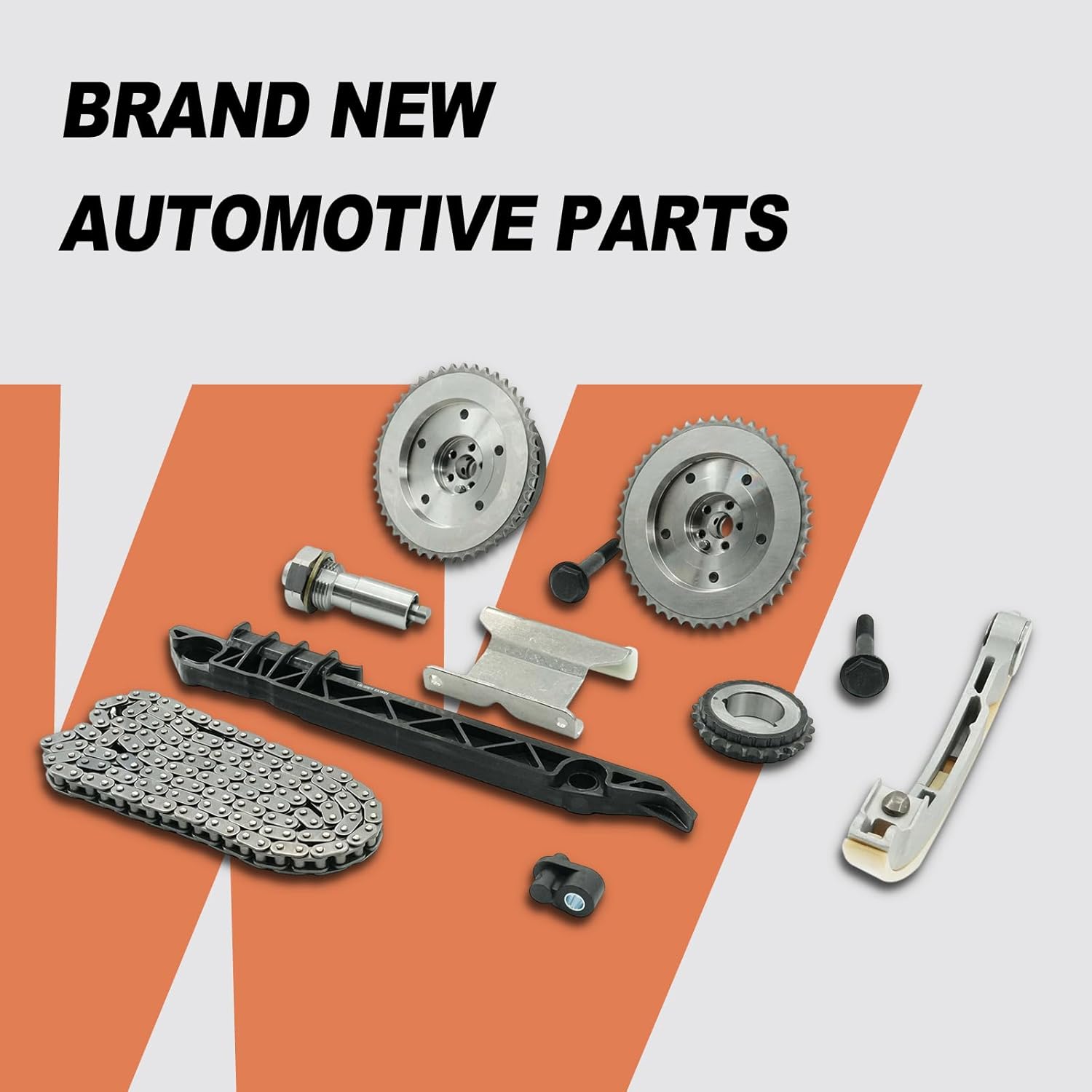 Engine Timing Chain Kit W/Tensioner & Guide & Gear Oiler for Chevy Equinox 2011 2012, for GMC Terrain 2011 2012, for Pontiac G5 2011 2012, OE 9-4201SAVVT1, 12621505, 12635048