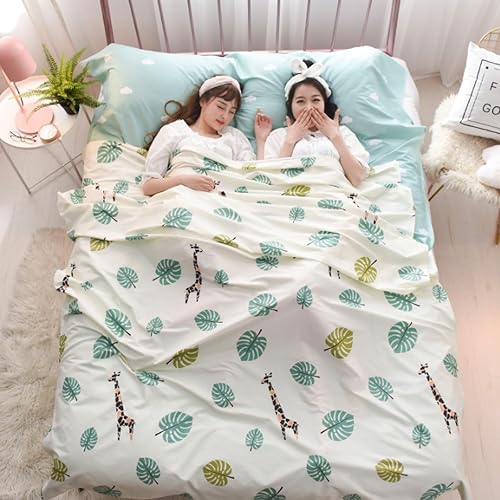 Miniatura 7 de TRIWONDER Saco de dormir con forro de algodón para camping, sábana de viaje, saco de dormir para adultos para albergues al aire libre picnic aviones