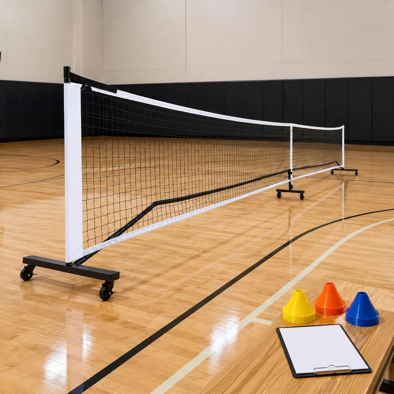 Set Rete Pickleball 22 Ft Resistente Agli Strappi Rete da Pickleball Portatile Livello Professionale Attrezzatura Sportiva per Allenamento, Torneo