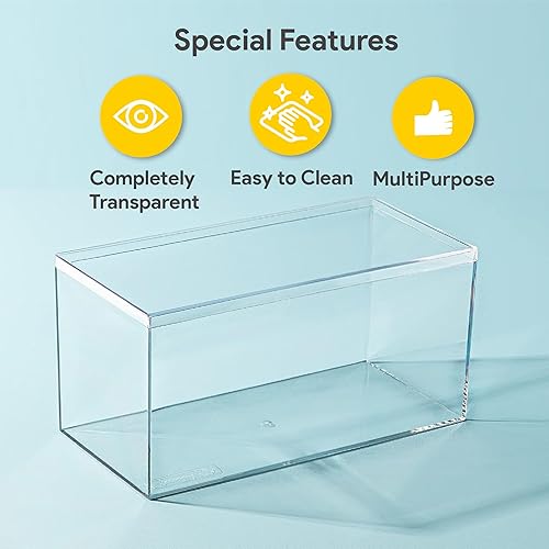 Miniatura 9 de Hammont Juego de accesorios de escritorio de acrílico, juego de 4 soportes de bolas de algodón y Qtip, soporte acrílico con tapa, organización y