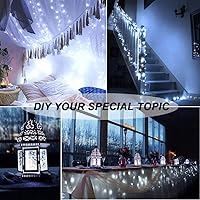 Vista 4 de Paquete de 24 luces de hadas que funcionan con pilas [3 modos], 2,1 metros, 20 luces LED mini centelleantes, impermeables, con alambre plateado