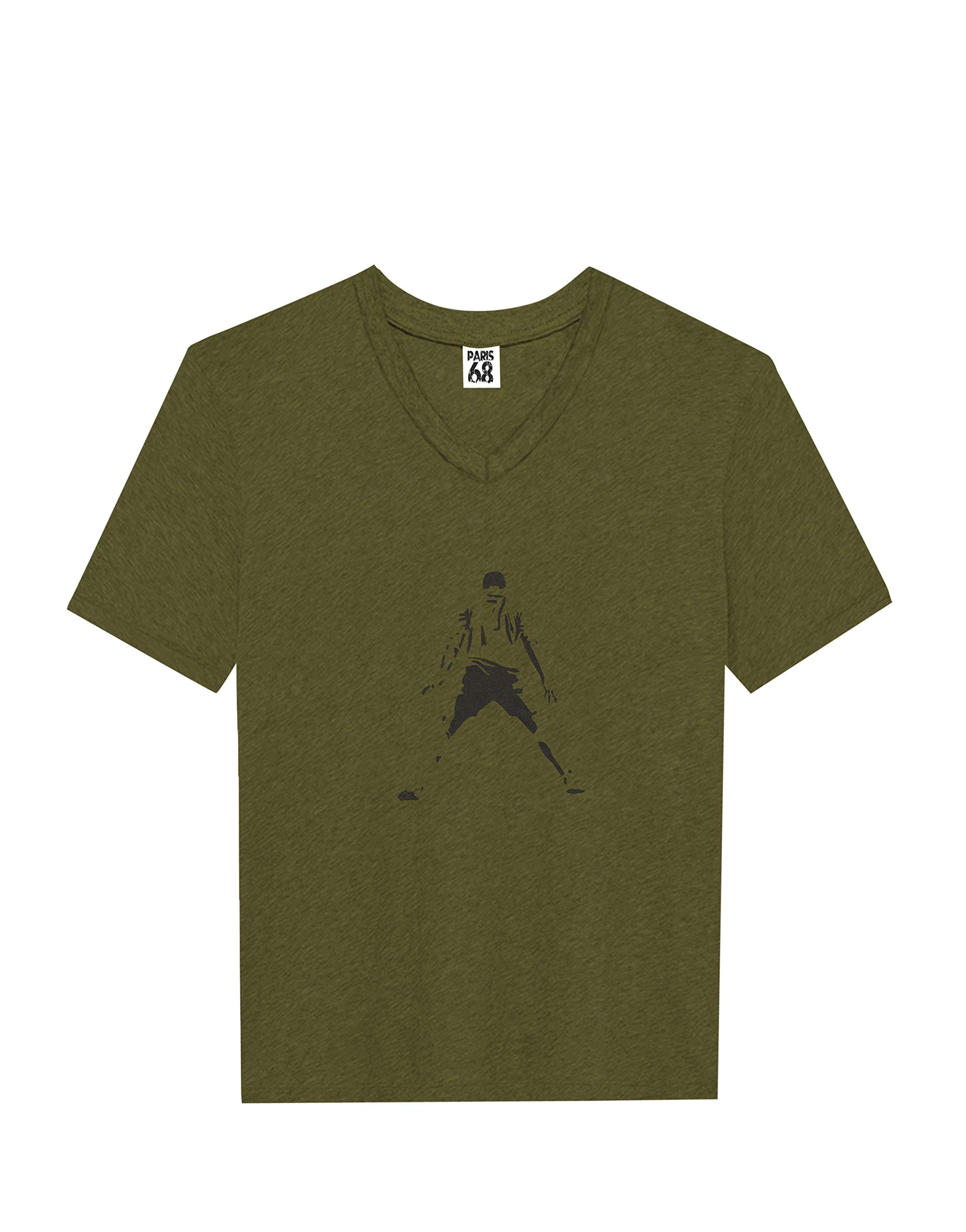 Paris68Paris 68 - Goal Celebration V-neck t-shirt Army green