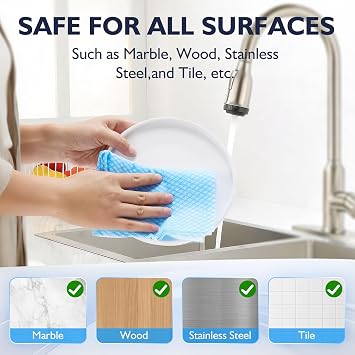 60Pack Disposable Dish Cloths for Kitchen,13.8x15.7Cleaning Wipes