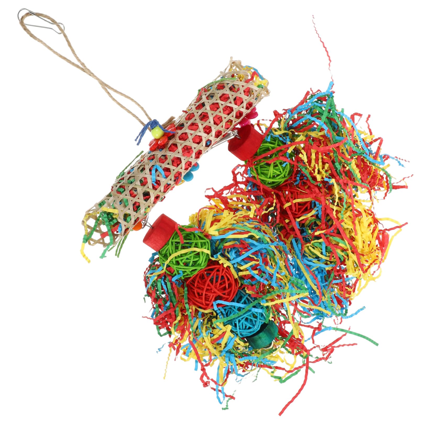 Toddmomy 15pièces Jouets à Mâcher pour Perroquets Jouet Suspendu pour Oiseaux pour Perruches Et Calopsittes