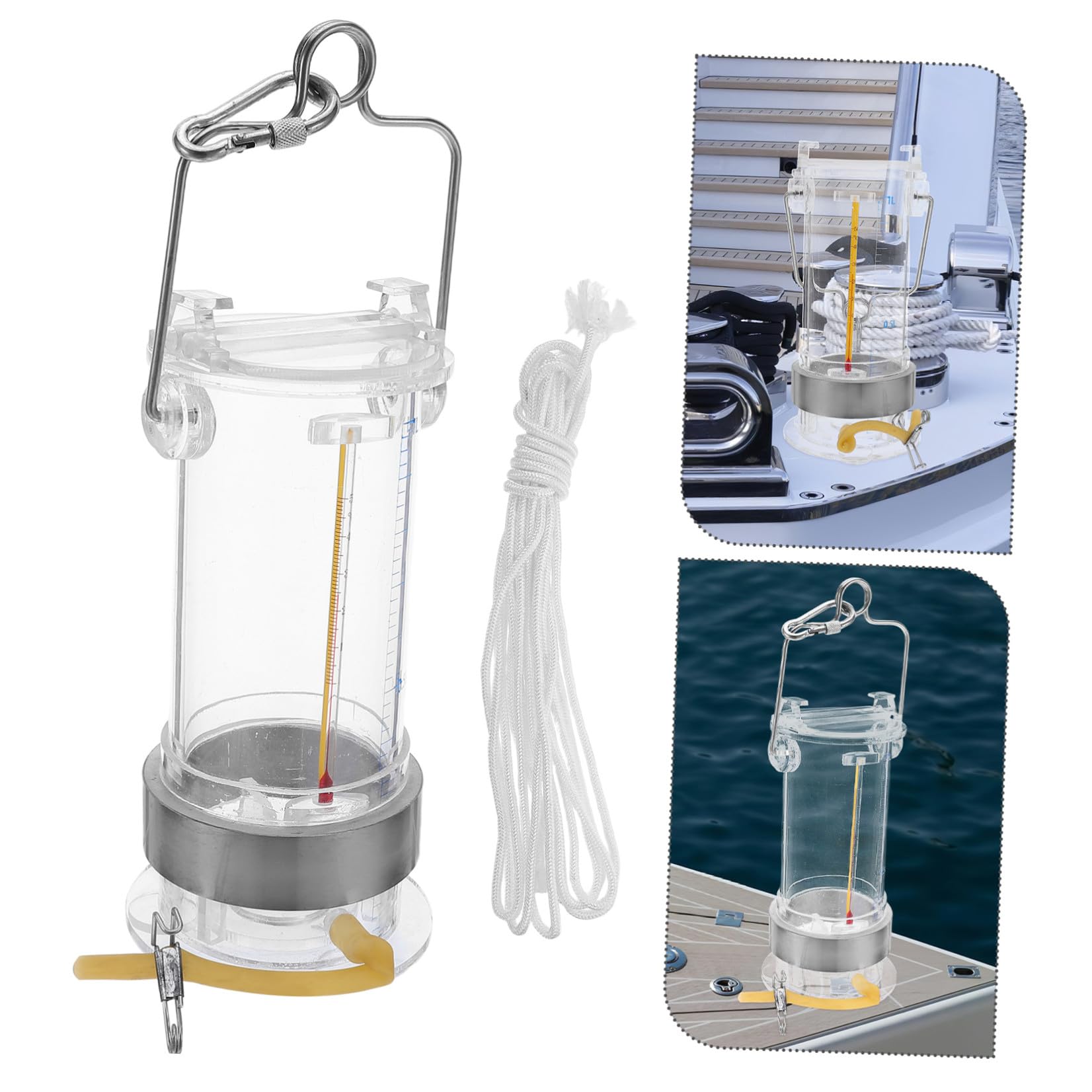 GALPADA Wasserprobenahmegerät 1l aus Edelstahl und Acryl für Präzise Wasserqualitätsmessung Geeignet für Handgehaltene Probennehmer und Bootseinsatz Zufällige Farbe