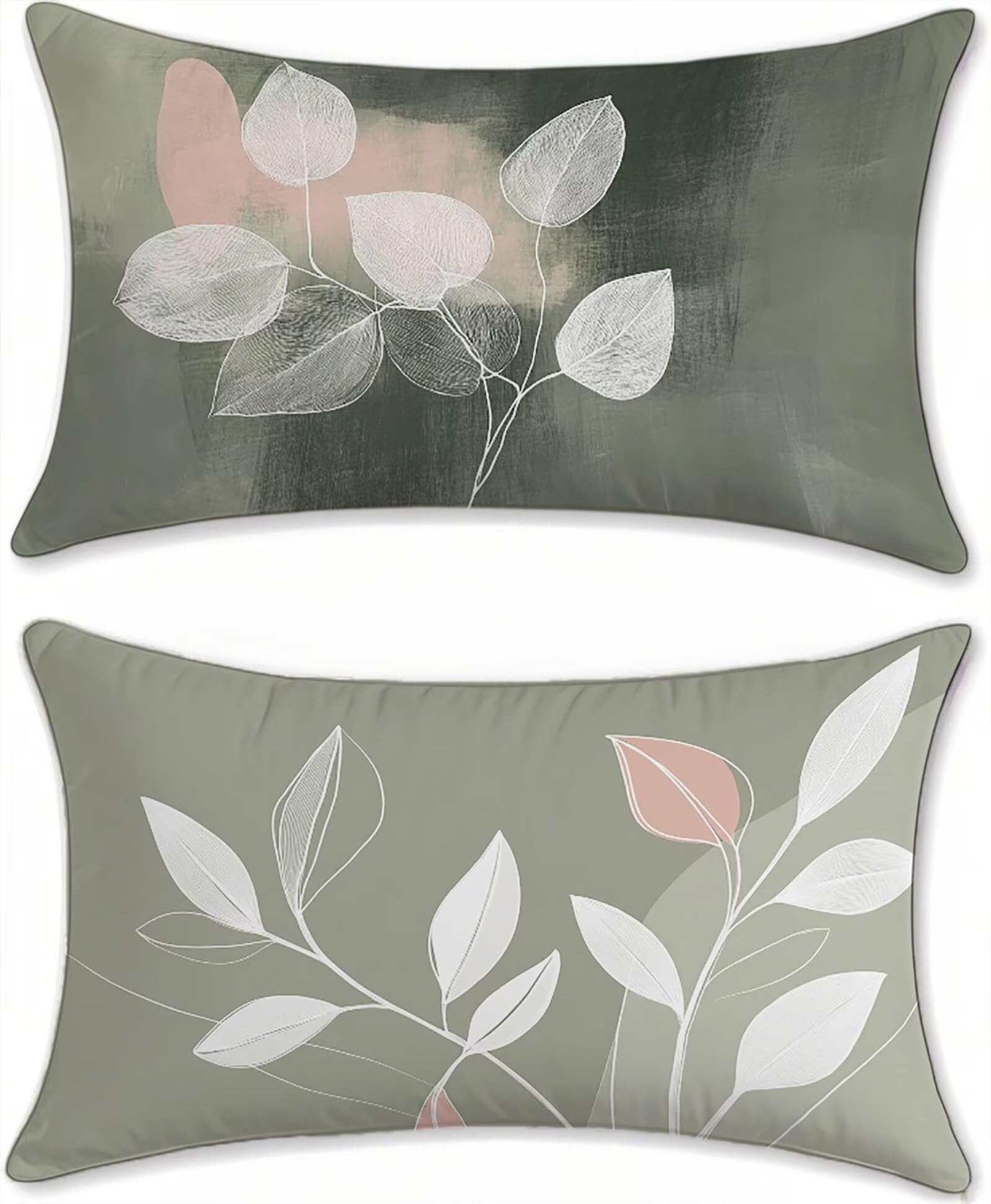 Coussin de canape lin feuilles 40x70 cm pour sublimer votre salon de jardin et vos bains de soleil