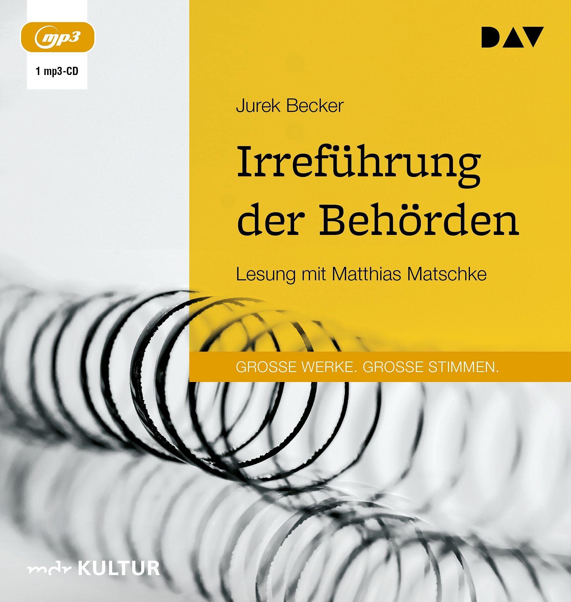 Der Audio Verlag Irreführung Der Behörden: Lesung Mit Matthias Matschke (1 Mp3-Cd)