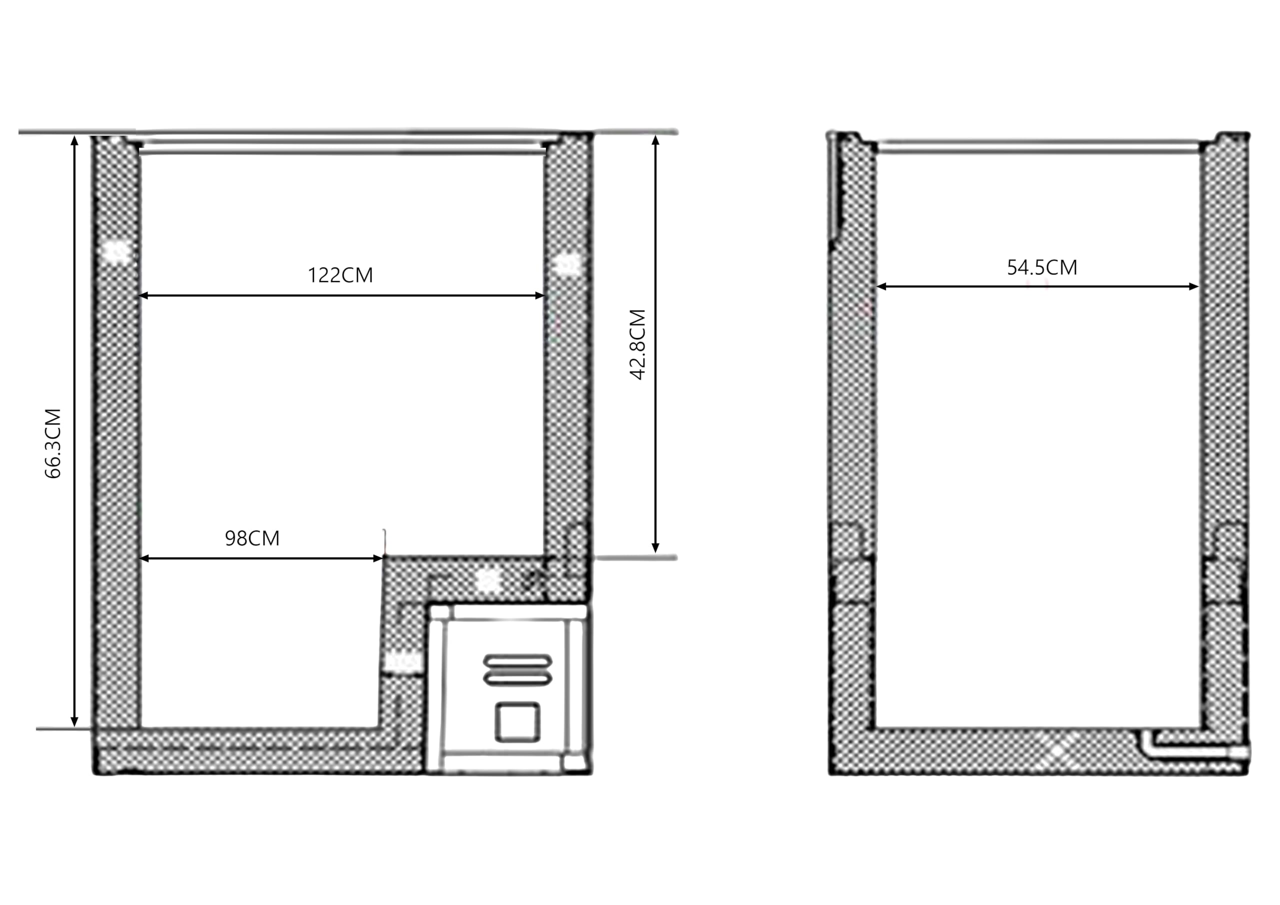 METRO Professional Congelatore a Pozzetto GHF2400, Acciaio/Alluminio, 136.5 x 73.5 x 83.5 cm, 130 W, 1 cestello, Illuminazione a LED, Con serratura, Bianco (400 L)