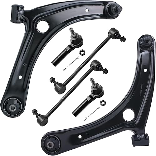 Miniatura 68 de Detroit Axle - Kit de brazos de control delanteros de 6 piezas para Hyundai Accent Kia Rio Rio5 06-10 2006 2007 2008 2009 2010 2011, 2 brazos de
