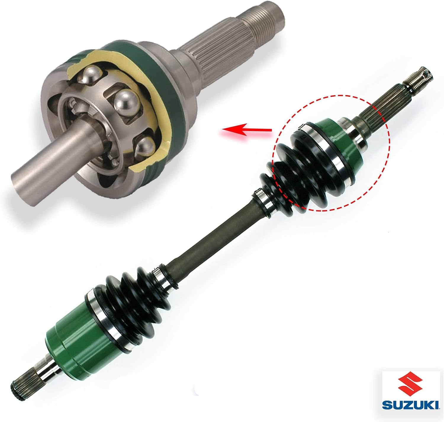 Gеt Sресіаl Prісе Suzuki Vinson 500 4x4 CV Axle, Genuine OEM drive-shaft (2002-2007), Front Right