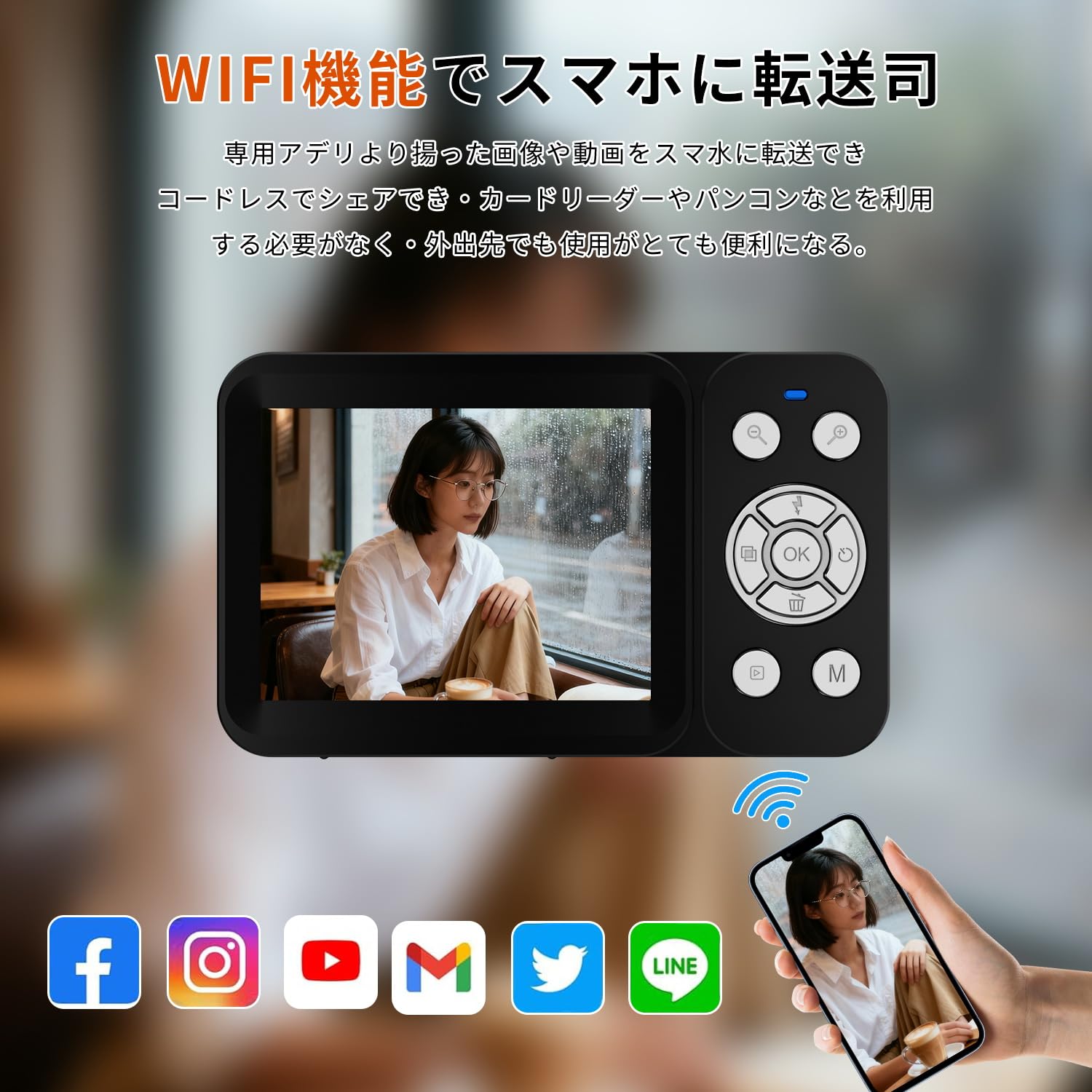 Amazon.co.jp: Fesaymi 5K デジカメ スマホに送れる デジタルカメラ