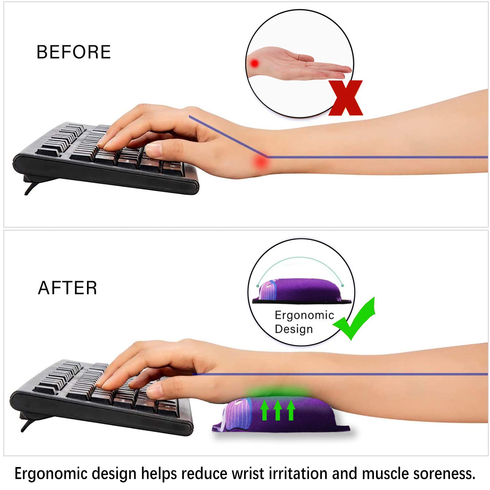 ArtSo Wrist Rest - Ergonomic Mouse & Keyboard Support -5