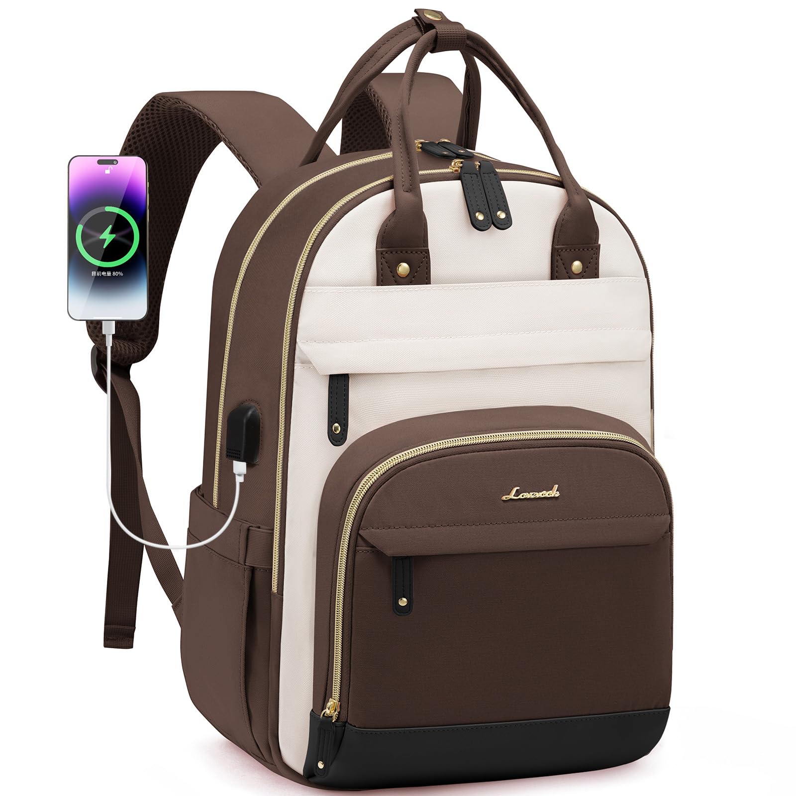 LOVEVOOK Backpack for Women,Laptop Backpack Women,Fits 17 Inch Laptop Bag,School Backpacks,Fashion Travel Work Anti-theft Bag,Waterproof Business