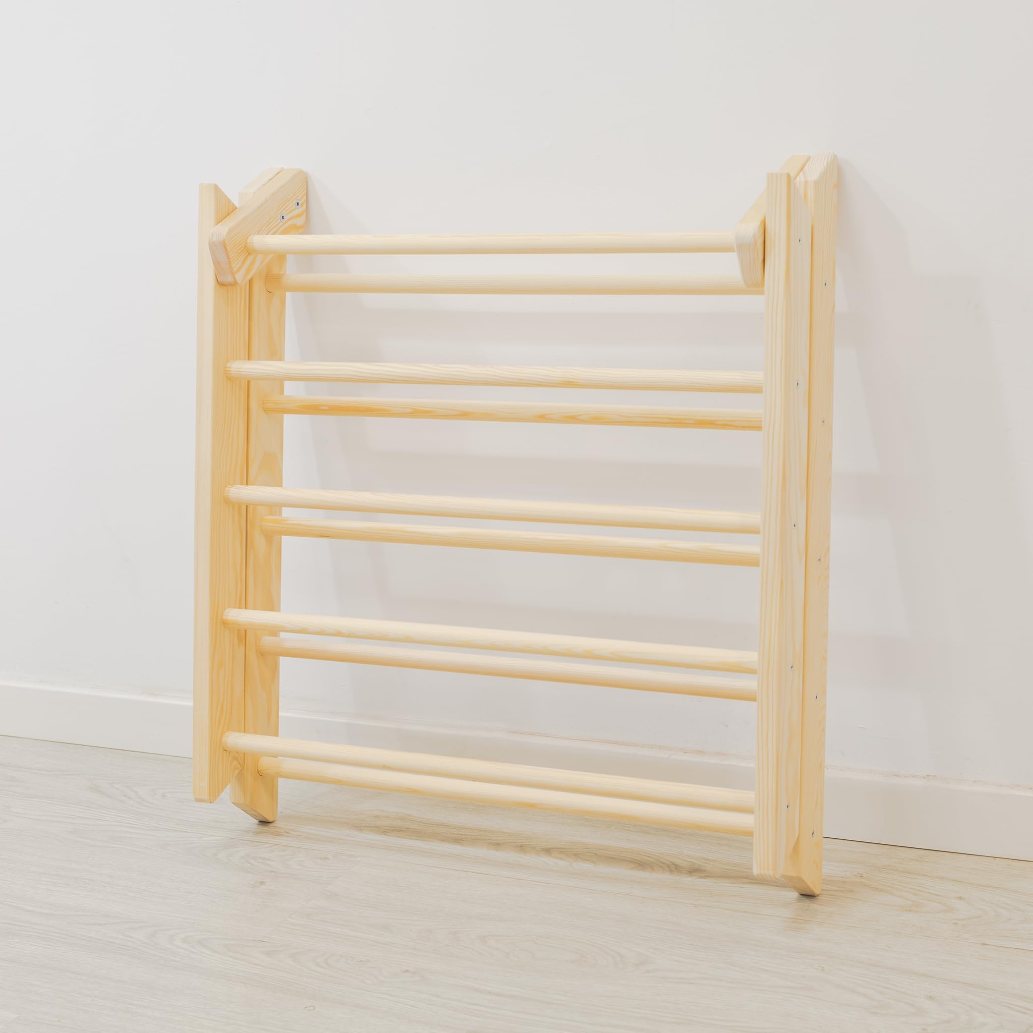 Triángulo Pikler Montessori Plegable HECHO EN ESPAÑA Escalera de Juguete para Bebés y Niños Diseño Funcional en Madera Maciza. Triángulo Escalada y Aprendizaje Montessori (Altura 59cm)