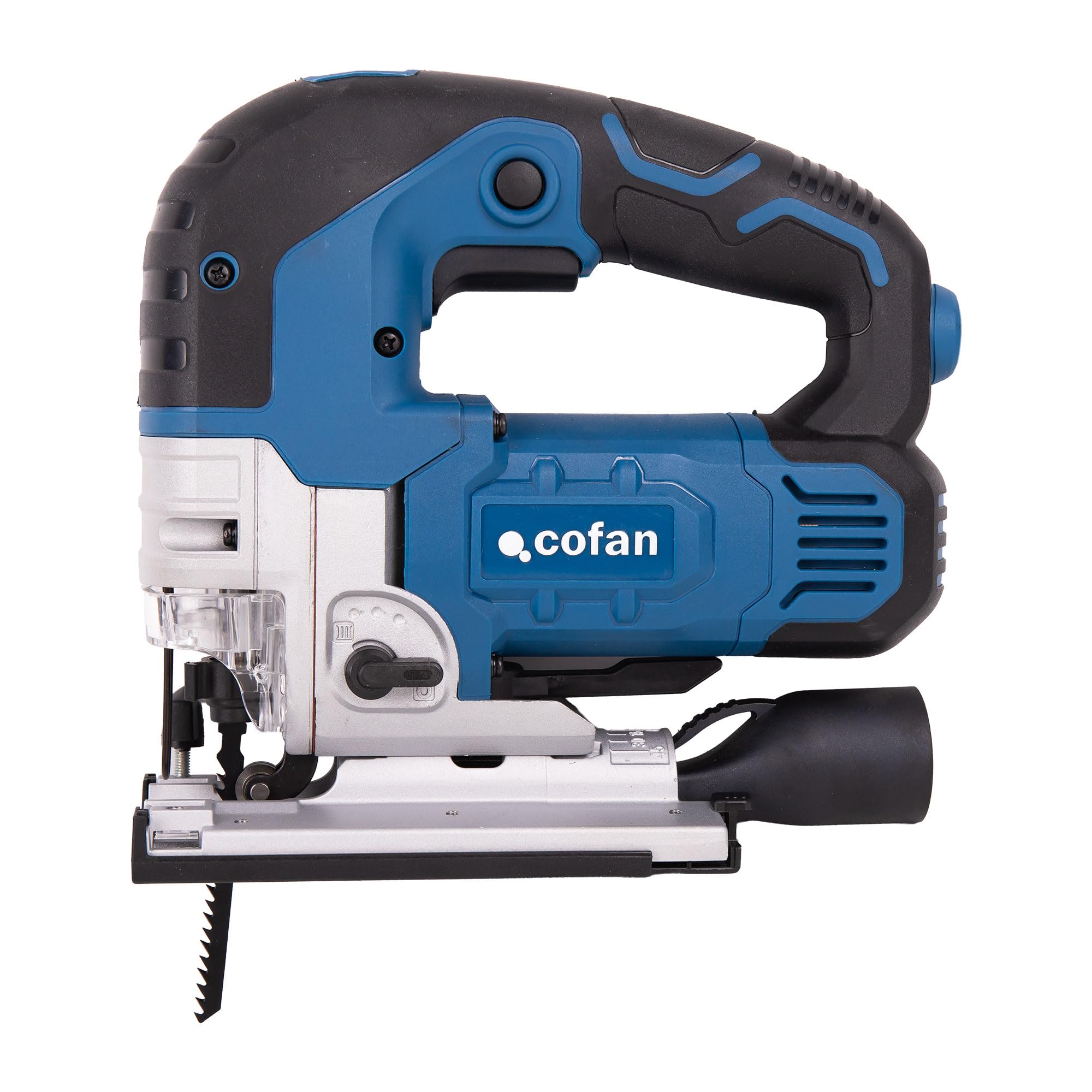 Cofan Sierra de calar 750 W; 6 Velocidades; Corte Pendular 4 Posiciones; Corte a Bisel ±45°; Caladora con Láser; Cable de 2 metros