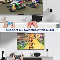 innoAura Switch Dokkoló Állomás Nintendo Switch/OLED-hez, 4K HDMI TV Csatlakozással, USB 3.0 és Type-C Töltőporttal, Összecsukható Hordozhat 7