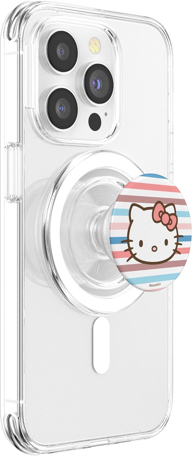 Hello Kitty Vintage Stripes PopSockets PopGrip for MagSafe - Image 4