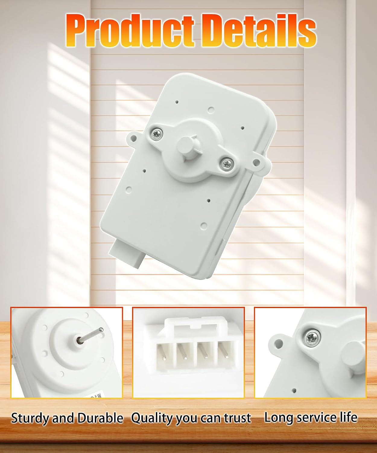 W10181323 Refrigerator Condenser Fan Motor with Fan Blades Fits for Whirlpool, Kaishanyi, Jenny El, Kitchen Aid Fridge Models Replaces AP4330510,14211095,1455822,AP4330510,14211095,2206036,AH2329961
