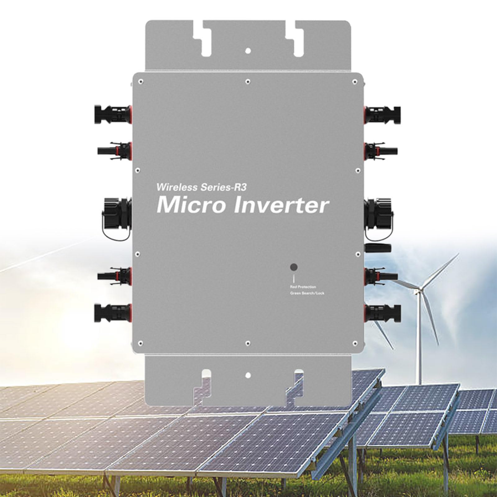 Micro Inverter da 1600 W, Micro Inverter Solare a Rete, Ingresso Fotovoltaico CC 22-60 V, Uscita CA 120/230 V, per Pannello Solare, Inverter di Potenza IP65,PackageA
