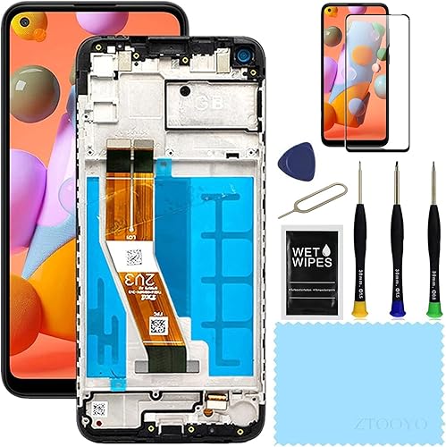 Para Samsung Galaxy A11 Reemplazo de pantalla con marco para Samsung a11 a115u Reemplazo de pantalla s115dl a115a Pantalla LCD digitalizador