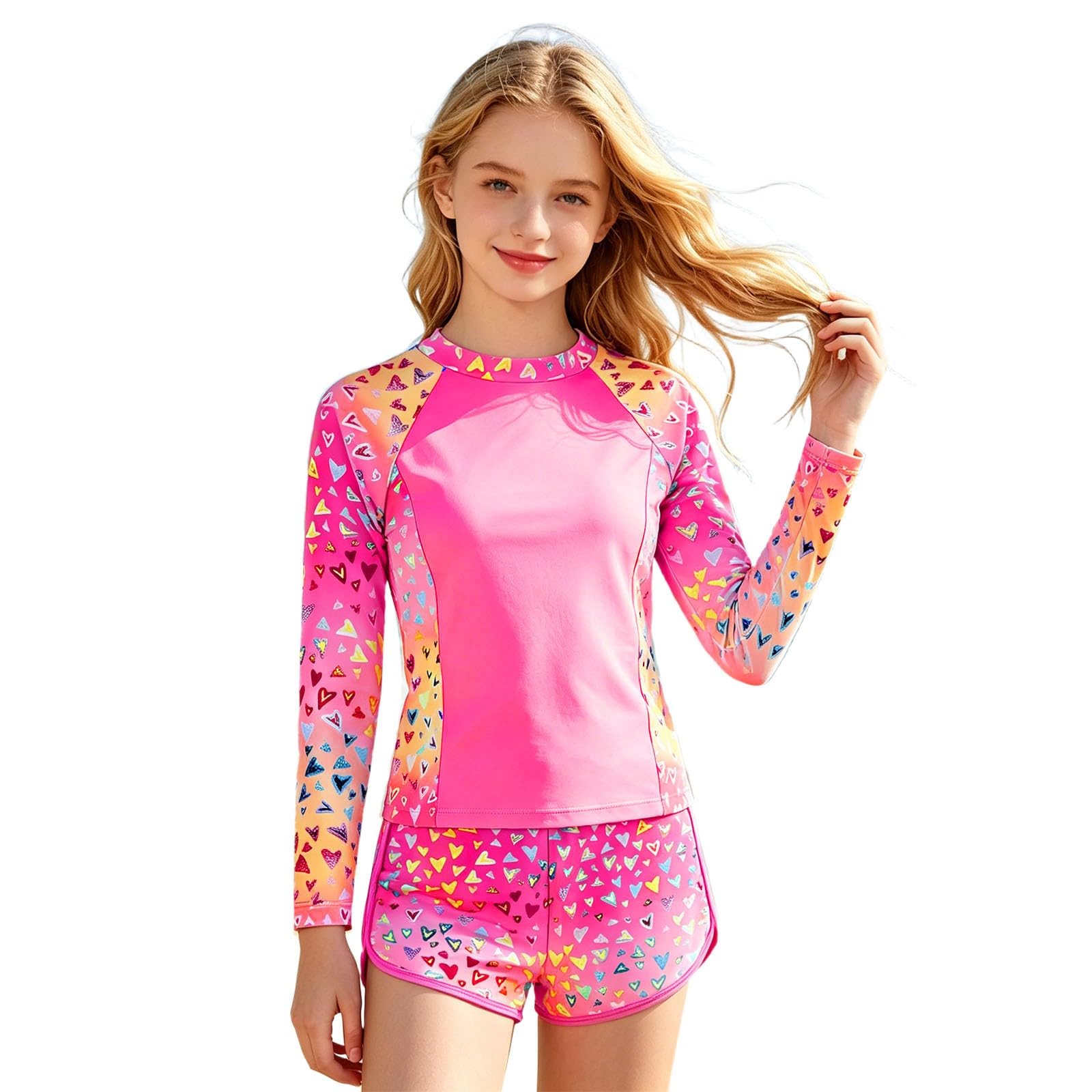Traje de baño Estampado de una Pieza para niñas, para la Piscina y la Playa.