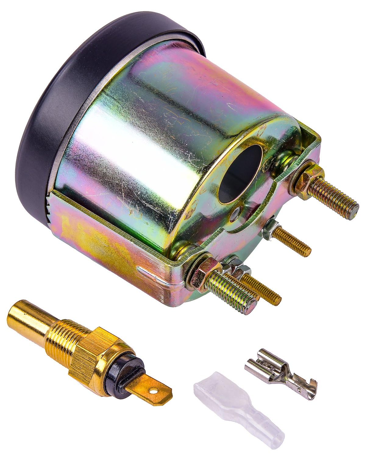 JEGS 41409 Transmission Temperature Gauge [2 1/16 in. Electric, 120-280-Degrees F with Silver Face]